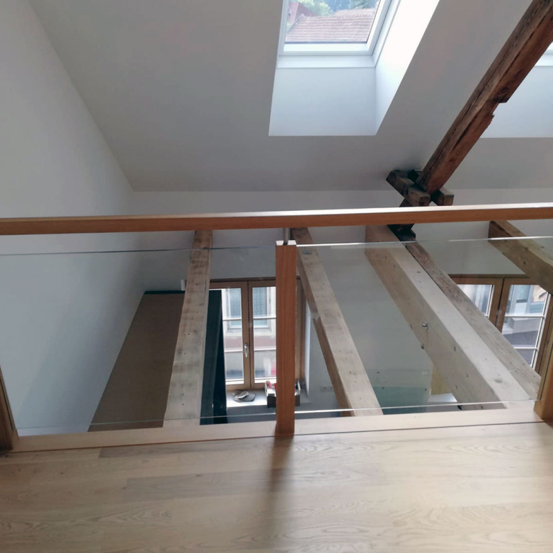 Absperrung Glas Stiege